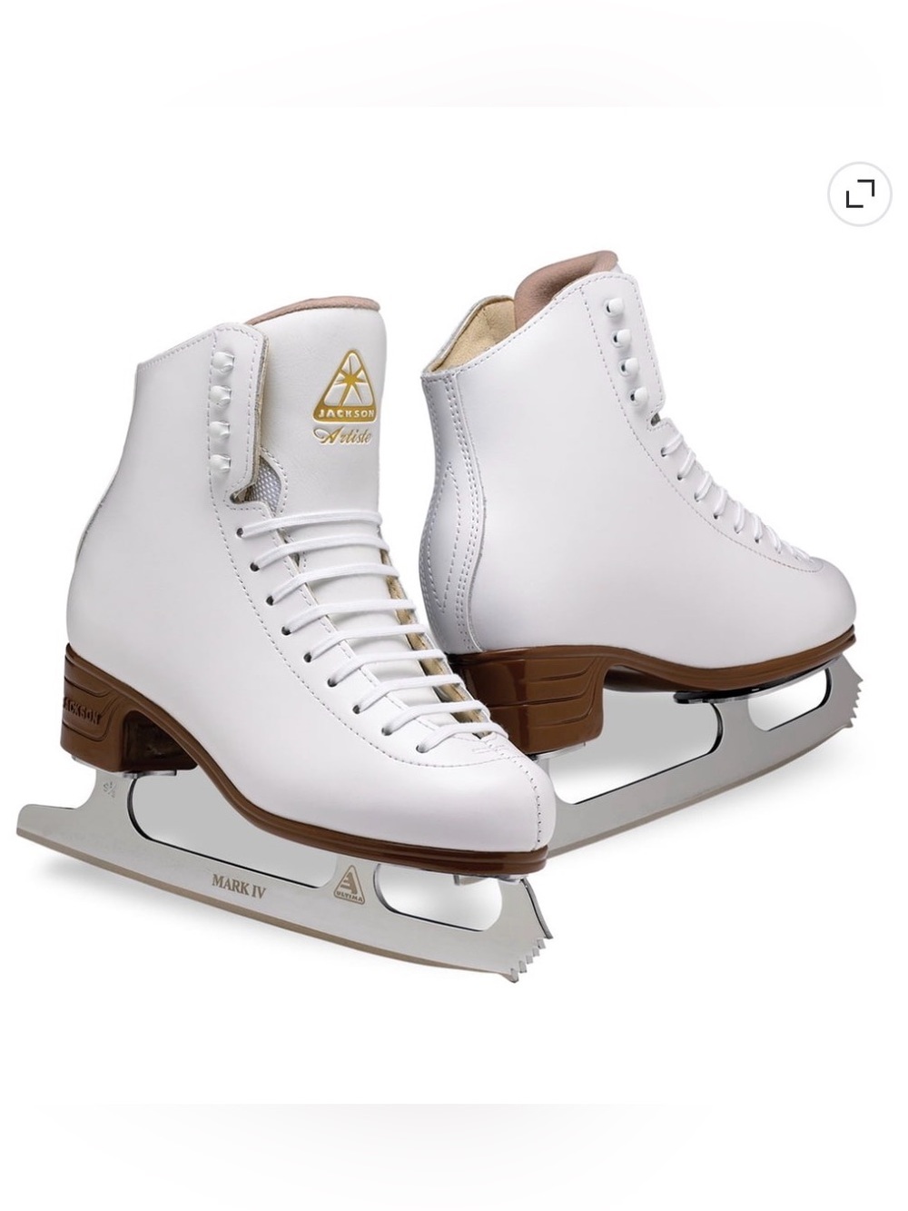 Nice Jackson Mystique White Figure Ice Skates Mark II blades Girls size 1